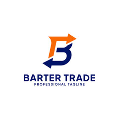 Professional Letter B logo, Barter Trade logo vector for your business logo.