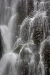 Plakat waterfall in slow shutter long exposure