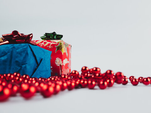 Christmas gifts with decorations