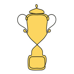 	
Abstract color cup as continuous lines drawing on white as background. Vector	
