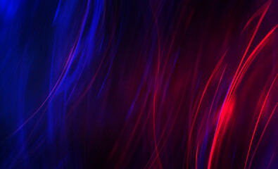 Dark abstract futuristic background with ultraviolet neon glow.  Laser neon lines, waves.