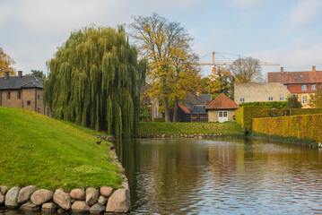 Fototapeta na wymiar pond in Rosenborg park in Copenhagen 