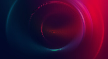 Dark abstract futuristic background with ultraviolet neon glow.  Laser neon lines, waves.