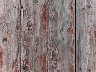 Old wood with peeled paint background