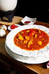 Delicious Hungarian-style goulash soup