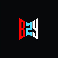 BZY letter logo creative design. BZY unique design