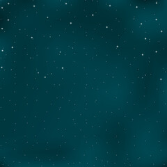Christmas blue background with stars and snow 