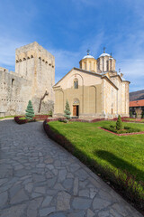 Manasija Monastery also known as Resava. Medieval Serbian Orthodox monastery, church is dedicated to the Holy Trinity. Endowment of Despot Stefan Lazarevic. Serbia