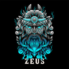 zeus greek goddess illustration - obrazy, fototapety, plakaty