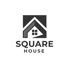 house roof logo inside square