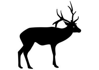 蝦夷鹿（エゾシカ）のシルエットアイコン