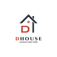 Home Initial Letter D Logo Design