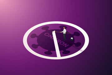 Stop new Omicron Covid-19 coronavirus outbreak.