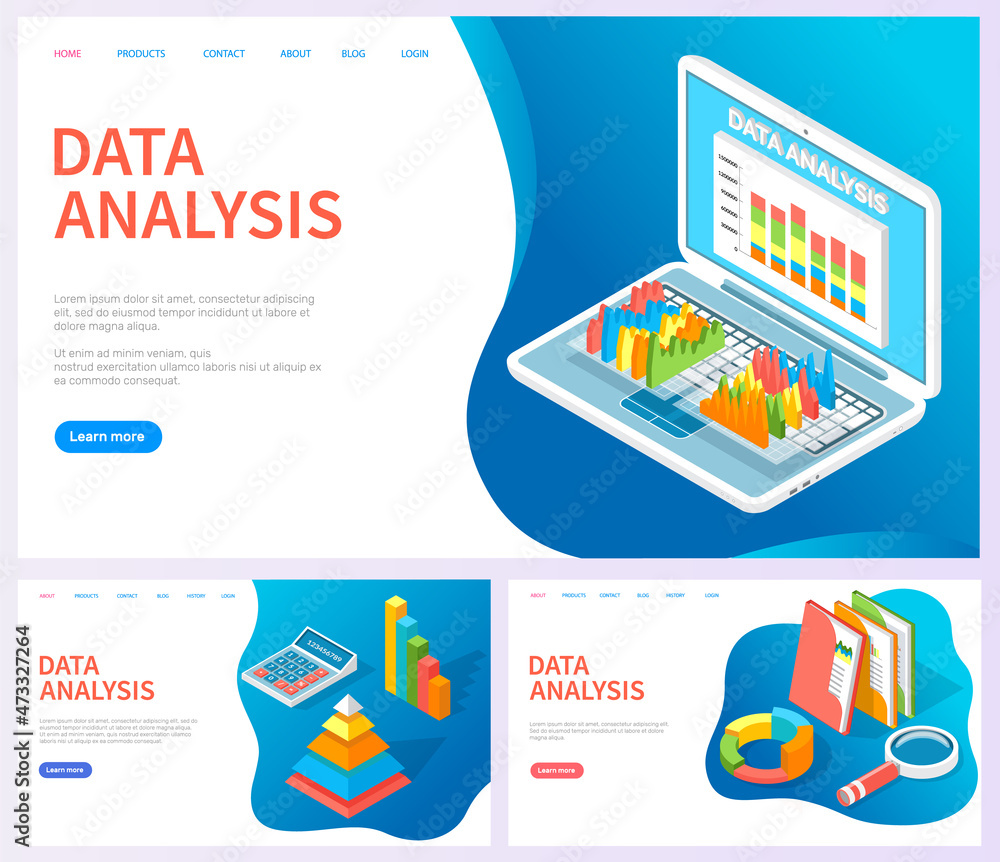 Poster visualize with business analytics. work with statistical data analysis, changing indicators. analyze