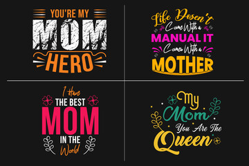 Mother's Typography Tshirt Mega Bundle, Mothers love t-shirt and vector design templates. Mother's day t-shirt quote. Mom typography tshirt design, Mothers Calligraphy Tshirt 