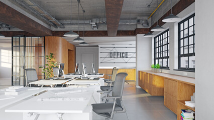 modern office interior design concept