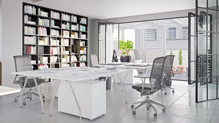 modern office interior design concept