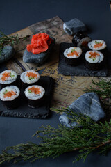 sushi on a plate