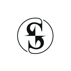 letter S arrow logo design concept 