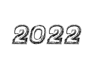 Happy New Year 2022 text design template.
