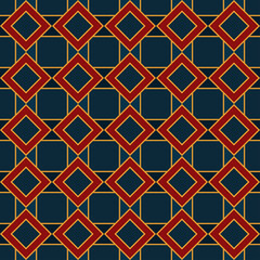 Abstract seamless geometric pattern of rhombuses and diagonals. Vector illustration