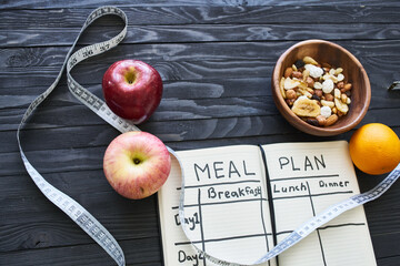 cereal food plan diet organic health wooden background