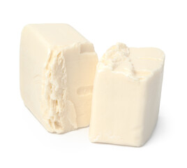 White soap bar isolated on white background