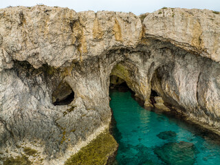 Cyprus - Amazing coast line near Ayia Napa from drone view