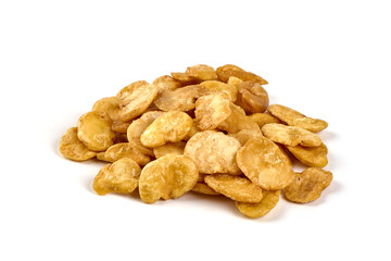 Fried Beans, isolated on white background.