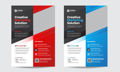 Modern corporate flyer design template 