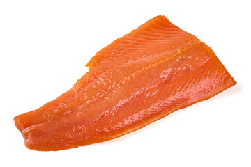 Salmon fillet, isolated on white background.