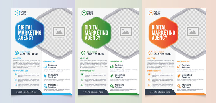 Marketing corporate flyer Business poster design and brochure cover template