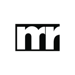 MR company initial name monogram. MR logo.