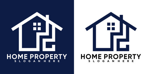 home property logo design with creative concept
