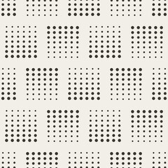 Vector seamless dotted pattern - geometric monochrome texture. Minimalistic stylish print, elegant trendy design. Beige repeatable ornamental background