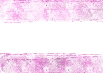white band in middle of pink watercolour framing with a copy space for text