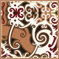 pattern of hijab motif design with abstract design. Silk scarf pattern vector design inspiration