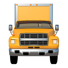 Cargo Van Truck 1- Front view white background 3D Rendering Ilustracion 3D	
