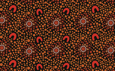 Aboriginal dot design background