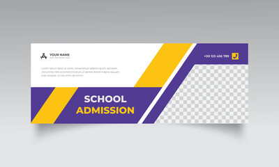 School admission facebook cover banner timelin
