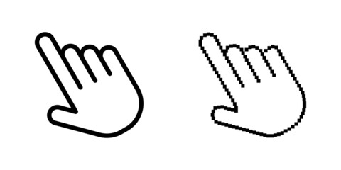 Fototapeta premium Cursor icon symbol set simple design