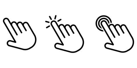Cursor icon symbol set simple design