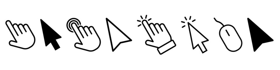 Cursor icon symbol set simple design
