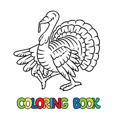 Funny turkey. Farm animals coloring book series