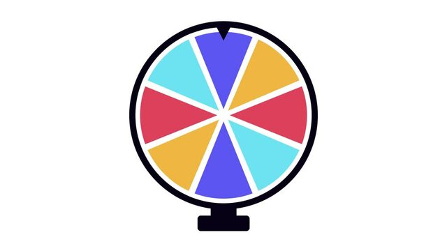 Colorful wheel of luck or fortune. Realistic spinning fortune. Online casino background. Jackpot. 4K video motion graphic