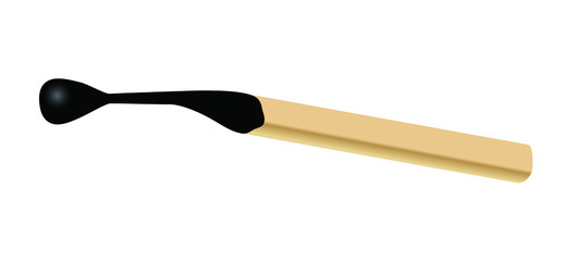 Cartoon matches , matchstick with  fire or flame logo. Burning fire or flame pictogram. Match lighted icon or sign. Flat vector.