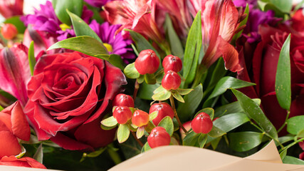 bouquet of red roses