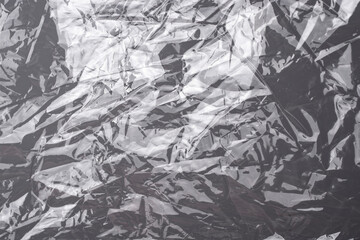 Close-up of cling film texture.