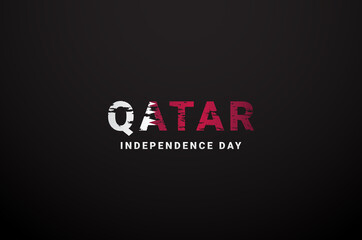 Fototapeta na wymiar Qatar National Day Design Background For Greeting Moment