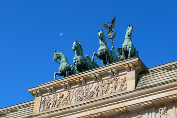 Fototapeta premium Quadriga Of Brandenburg Gate In Berlin